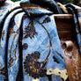Blue Batik Silk Sarong Hand-Drawn - OutOfAsia